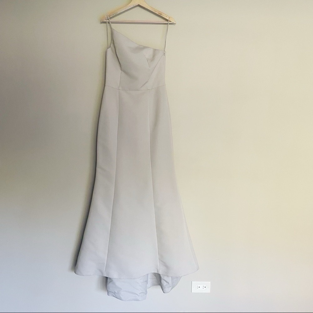 NEW Amsale Dress Cecilia Platinum Sleeveless - Picture 5 of 10
